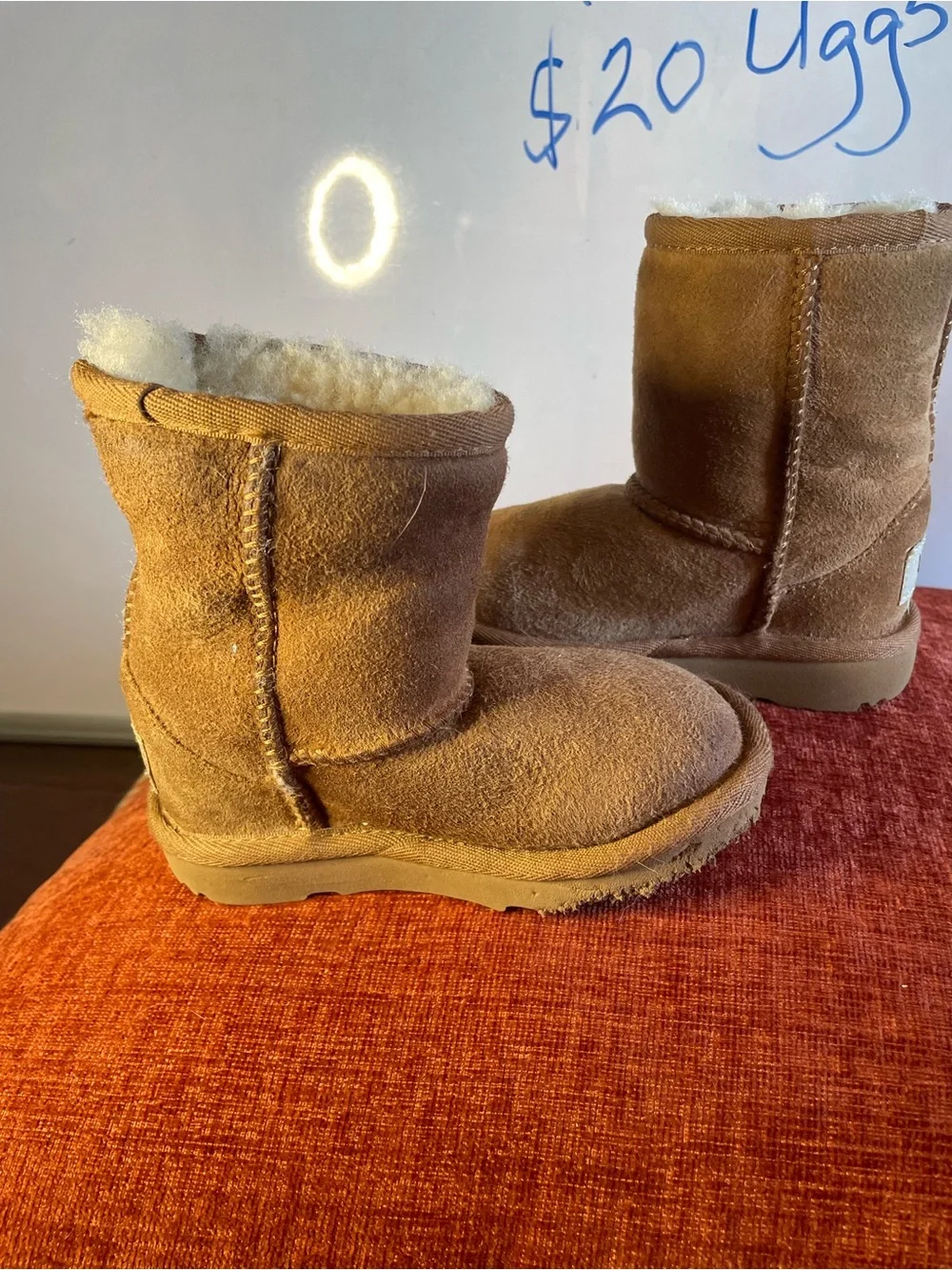 UGG Kids Classic Short Suede Boots - Chestnut